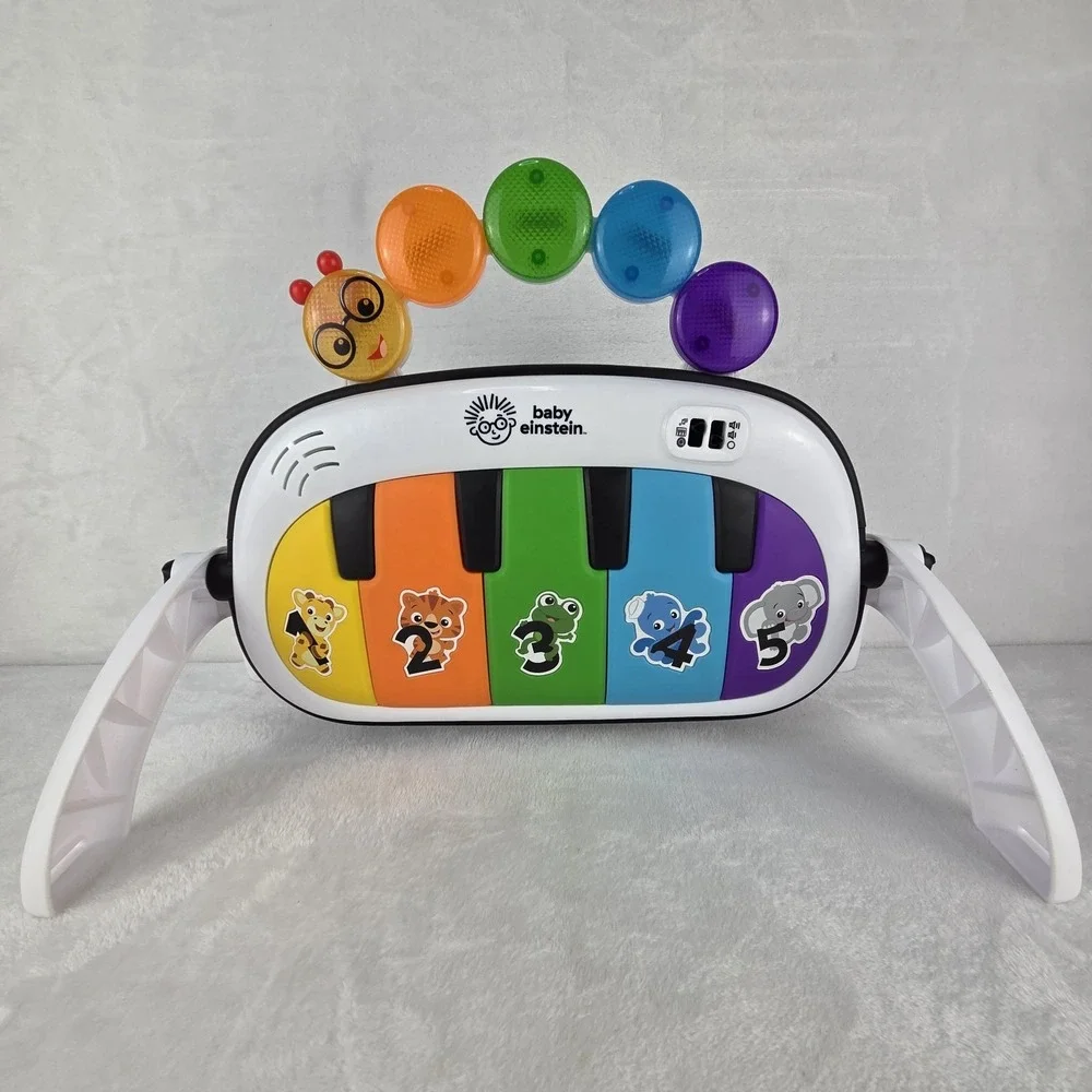 Baby Einstein Kickin Tunes Piano with Legs 4 Language Tummy Time Tested